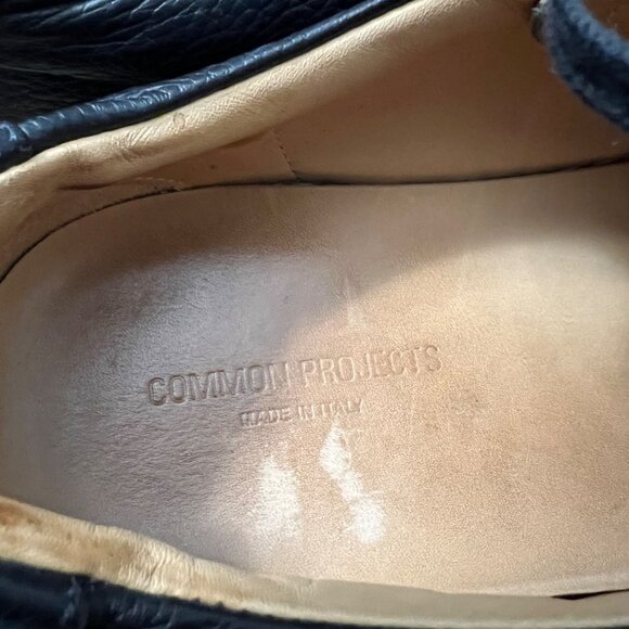 Common Projects Mens Black Premium Archilles Low Top Leather Sneaker Size 40 - Picture 7 of 8